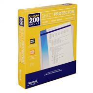 Samsill 200 Clear Heavyweight Sheet Protectors, Reinforced 3 Hole Design Plastic Page Protectors, Archival Safe, Top Load for 8.5 x 11 Inch Sheets, Box of 200