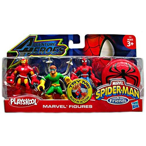  Playskool Adventure Heroes Marvel Figures Action Figure Set with Iron Man, Doc Ock and Spider-Man