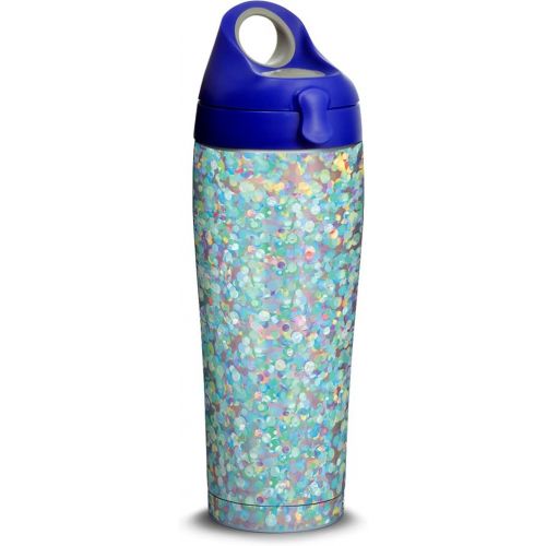  Tervis Iridescent Confetti Stainless Steel Insulated Tumbler with Lid, 24 oz Water Bottle, Silver