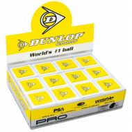 Exercise Gear, Fitness, Dunlop Pro Squash Balls, Double Yellow Dot, Box of 12 Pcs [Sports] Shape UP,...