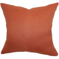 The Pillow Collection Iduna Plain Pillow, Rust