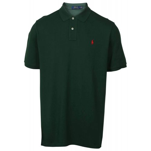 폴로랄프로렌 Polo Ralph Lauren Mens Classic Fit Mesh Polo Shirt (X-Large, Pine Green)