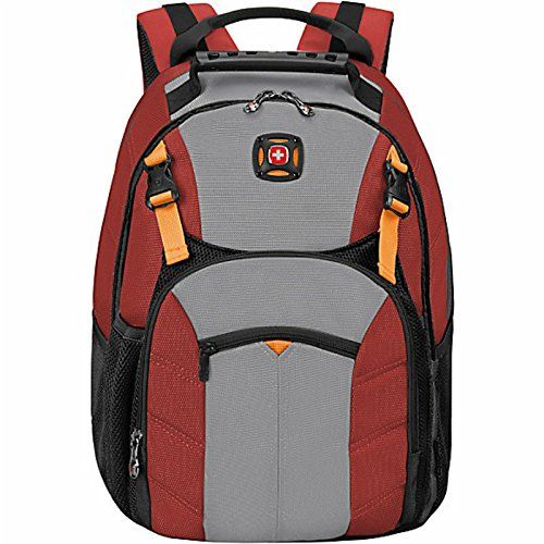  Swiss Gear Sherpa 16 Laptop Backpack Travel School Bag - Red
