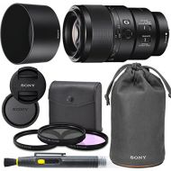 AOM Sony FE 90mm f2.8 Macro G OSS Lens with Sony Lens Pouch, UV Filter, Circular Polarizing Filter, Fluorescent Day Filter, Sony Lens Hood, Front & Rear Caps - International Vers