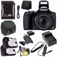 Canon PowerShot SX530 HS Digital Camera (Black) (International Model) + NB-6L Battery + External Charger + 32GB SDHC Card + Case + Card Reader Saver Bundle