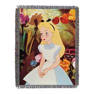 Disney Alice in Wonderland, Alice in the Garden Woven Tapestry Throw Blanket, 48 x 60