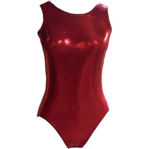  Look-It Activewear Shiny Red Jewel Leotard for Gymnastics or Dance girls and women