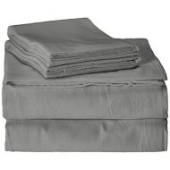 Brielle 100-Percent Cotton Flannel 4 Piece Sheet Set, Twin / Twin XL, Grey