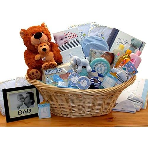  Organic Stores Welcome Baby! Newborn Baby Boy Gift Basket -Blue Deluxe