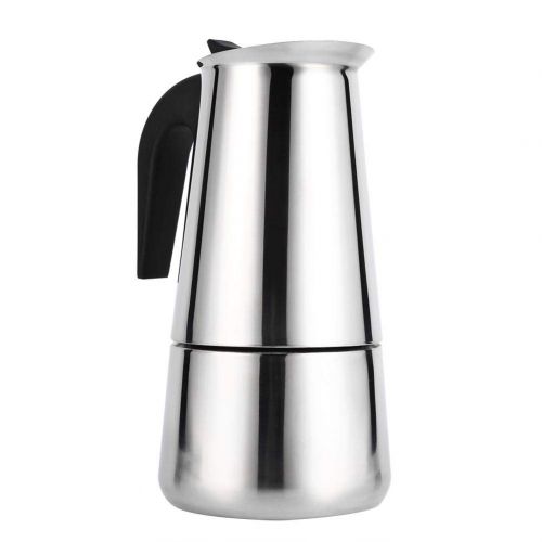  Acogedor Kaffeemaschine/Espressomaschine Kaffeemaschine - Espresso-Kocher/italienische Moka-Kaffeekanne - Edelstahlkaffee-Dauerfilter und hitzebestandiger Griff (100/200/300 / 450m