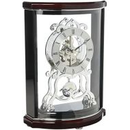 Bulova B2025 Wentworth Mantel Clock, Black & Mahogany