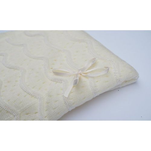  Suma White or Ivory Baby Christening Shawl, Baptism Blanket 40 X 50