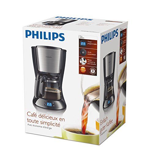 필립스 Philips HD7459/20 Daily Filter-Kaffeemaschine, Timer, schwarz/metall