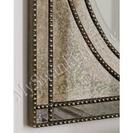 Intelligent Design Beaded Venetian Frameless Vanity Mirror | Glass Frame Large Wall