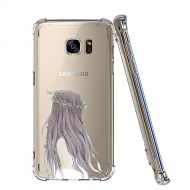Neivi Samsung Galaxy S6 Case Cover, Reinforced Corners TPU Shock Absorption Bumper Cover (Gril Blue)