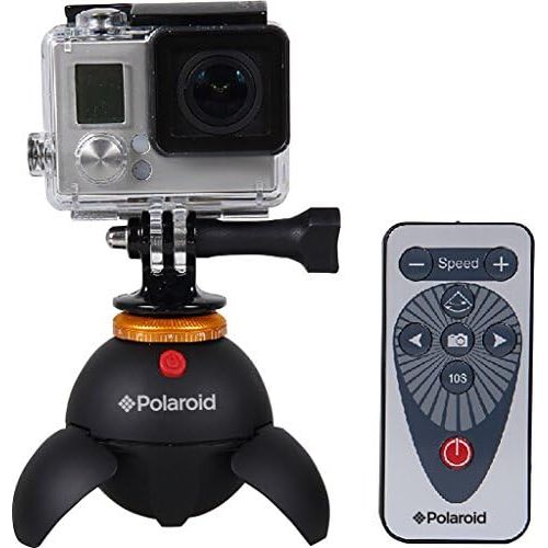 폴라로이드 Polaroid Rechargeable Panorama Eyeball Head w/Remote Control 360º Rotation  Includes Attachments for GoPro Action Cameras, Bluetooth Devices, Smartphones & Tripod Mounted Cameras