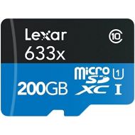 Lexar High-Performance microSDXC 633x 200GB UHS-I wUSB 3.0 Reader Flash Memory Card - LSDMI200BBNL633R