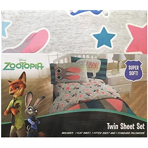  Amazon Disney/Pixar Zootopia Bunny Ears 3 Piece Sheet Set, Twin