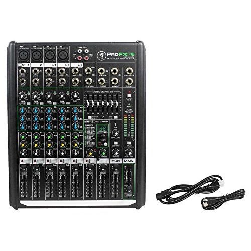  Mackie PROFX8v2 Pro 8 Ch Compact Mixer wEffects, USB PROFX8 V2+Headphones+Cable