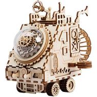 [아마존 핫딜] [아마존핫딜]ROBOTIME Wooden 3D Puzzle Robot Space Vehicle Craft Kit DIY Music Puzzle Box