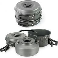 Winterial Camping Cookware and Pot Set 10 Piece Set for CampingBackpacking  HikingTrekking