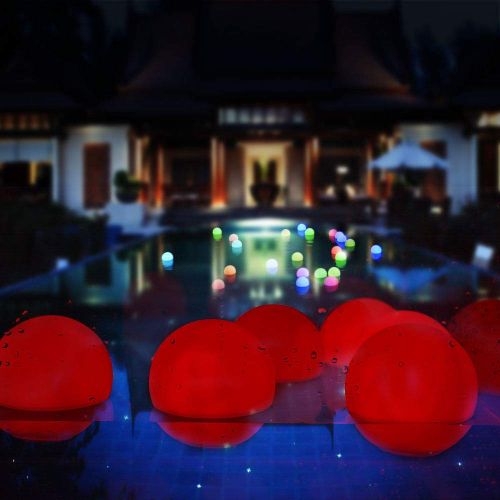  Aokely LED Ball Light 3 Floating Pool Light(Pack of 12), Waterproof Mood Lamp, 7 Colored LED Pool Ball Lights, Decorative Ball for Parties, Holiday Home Decor