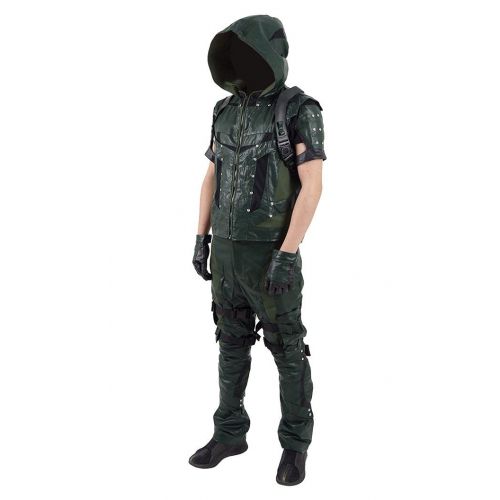  Very Last Shop Hot TV Series Mens Archer Costume Green Faux Leather Mens Halloween Costume