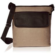 Visit the Piel Leather Store Piel Leather Front Flap Shoulder Bag, Black, One Size