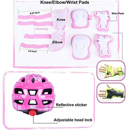  BDAY SPORTS Kids Toddler Bike Helmet Child Helmet with Safety Protective Gear Set- CPSC Certified