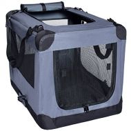 Arf Pets Dog Soft Crate Kennel for Pet Indoor Home & Outdoor Use - Soft Sided 3 Door Folding Travel Carrier with Straps