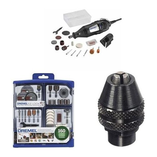  Dremel 200-115 Two-Speed Rotary Tool Kit with MultiPro Keyless Chuck and 160 Piece Accessory Kit