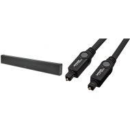 ZVOX SB500 Aluminum Sound Bar with Built-In Subwoofer & AmazonBasics Digital Optical Audio Toslink Cable - 6 Feet (1.8 Meters)
