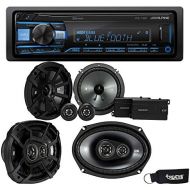 Alpine UTE-73BT Bluetooth Receiver (No CD), a Pair of Kicker 43CSS654 6.5 Components, and 43CSC6934 6x9 Speakers
