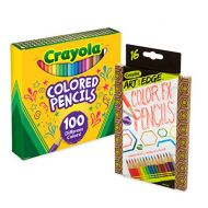 Crayola 100Count Colored Pencils with 16Count Color Fx Metallic & Neon, Amazon Exclusive, Great For Coloring Books, Gift (Amazon Exclusive)