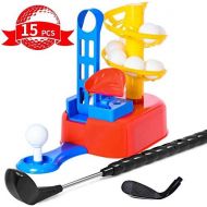 [아마존베스트]WishaLife Golf Toys Set, Kids Outdoor Toys, Kids Golf Clubs, Golf Ball Game, Early Educational, Outdoor Outside Exercise Toys for 3, 4, 5, 6, 7 Year Olds Kids, Toddlers, Boys, Girl