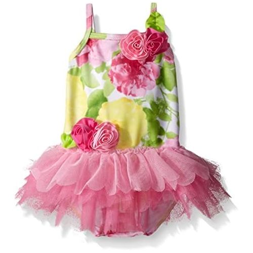  Kate+Mack Kate Mack Girls Radiant Roses One Piece Swimsuit with Skirt