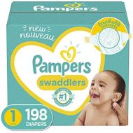 Diapers Newborn / Size 1 (8-14 lb), 198 Count - Pampers Swaddlers Disposable Baby Diapers, ONE MONTH SUPPLY