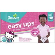 Pampers Easy Ups Training Pants Pull On Disposable Diapers for Girls Size 6 (4T-5T), 120 Count, ONE...