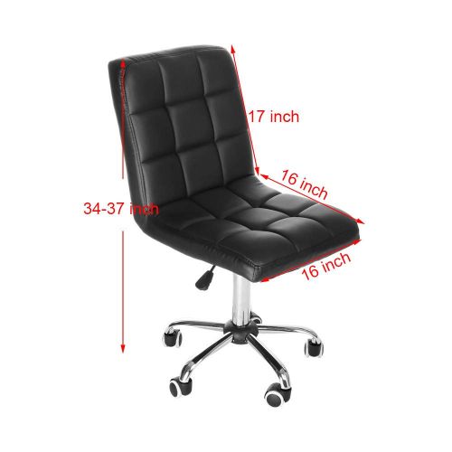  Kaicran Chairs Kaicran High-Back Executive Chair,Adjustable Leather Computer Desk Chair Without Fixed Arms Black- Ship from US