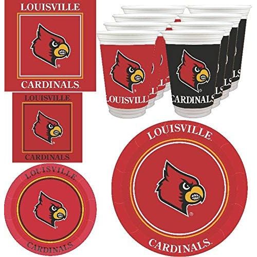  Westrick Louisville Cardinals Party Supplies - 80 Pieces (Serves 16)