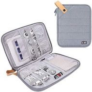 [아마존베스트]Travel Organizer, BUBM Cable Bag/USB Drive Shuttle Case/Electronics Accessory Organizer-Grey
