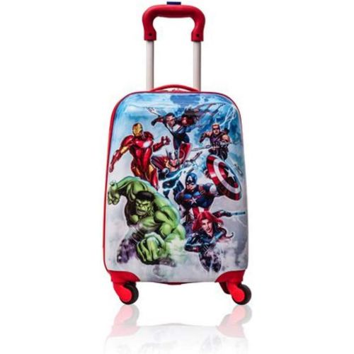 마블시리즈 Marvel Avengers Hardshell Spinner Trolley 18 Inch Kids Luggage [Blue]