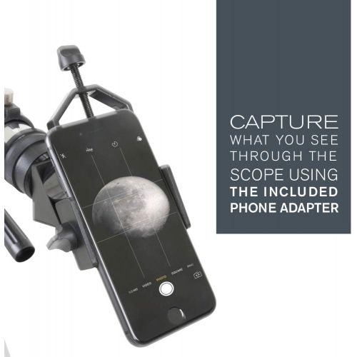 셀레스트론 Celestron 22030 Travel Scope 80 Portable Telescope with Smartphone Adapter and Backpack,