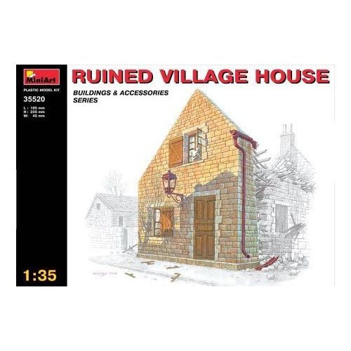  MiniArt Miniart 1:35 Village Ruined House Model Kit 35520