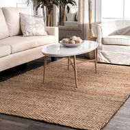 NuLOOM nuLOOM ON01A Handwoven Hailey Jute Rug, 5 x 8, Natural