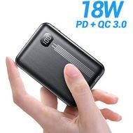 [아마존핫딜][아마존 핫딜] [2019 Upgraded Version] Smallest 10000mAh 18W PD USB-C Power Bank Fast Charge, AINOPE 18W QC3.0 Portable Charger, LCD Display External Battery Pack for iPhone, Samsung, iPad Pro an
