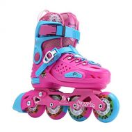 HYM Verstellbare Inline-Skats-Rader Beginner Fun Roller Skates fuer Kids Boys und Girls-erhaltlich in Zwei Farben und Sizes,Pink,S