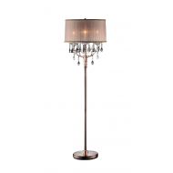 ORE Ore International K-5126F 62-Inch Rosie Crystal Floor Lamp, 62 x 18.5 x 18.5, Pink