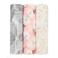 Aden + anais aden + anais Silky Soft Swaddle Blanket | 100% Bamboo Viscose Muslin Blankets for Girls & Boys | Baby Receiving Swaddles | Ideal Newborn & Infant Swaddling Set | 3 Pack, Pretty Pet