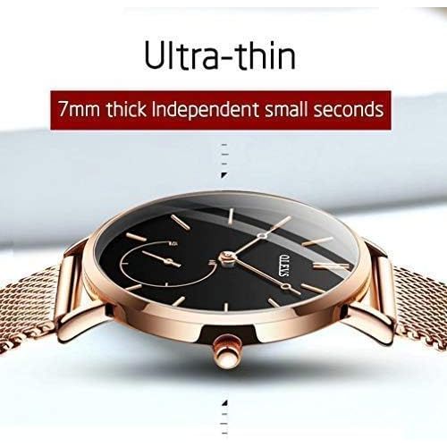  [아마존 핫딜]  [아마존핫딜]OLEVS Watches for Women on Sale Waterproof Ultra Thin Black White dial with Seconds Rose Gold Stainless Steel Strap Japan Quartz Watch for Ladies Girl Friend Gift Hot Sale Leisure Simple